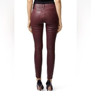 J BRAND L8001 Mid Rise Stretch Lamb Leather Skinny Ankle Zip in BARONESS 23